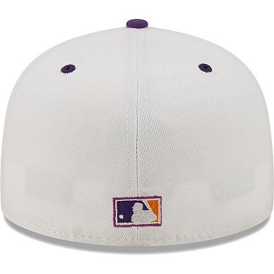 Men's New Era White/Purple Los Angeles Dodgers 40th Anniversary at Dodger Stadium Grape Lolli 59FIFTY Fitted Hat