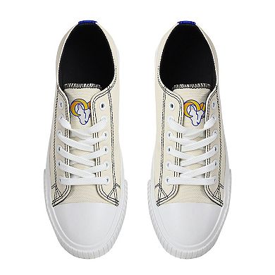 Women's FOCO Cream Los Angeles Rams Low Top Canvas Shoes