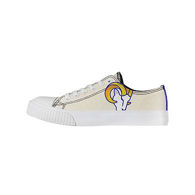 Women's FOCO Cream Los Angeles Rams Low Top Canvas Shoes