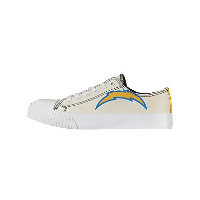 Women's FOCO Cream Los Angeles Chargers Low Top Canvas Shoes