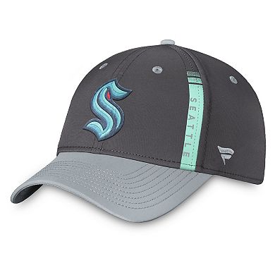 Men's Fanatics Charcoal/Gray Seattle Kraken Authentic Pro Home Ice Flex Hat