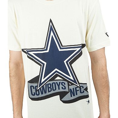Men's New Era Cream Dallas Cowboys Chrome T-Shirt