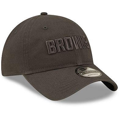 Men's New Era Graphite Cleveland Browns Core Classic 2.0 Tonal 9TWENTY Adjustable Hat