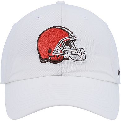 Women's '47 White Cleveland Browns Clean Up Adjustable Hat