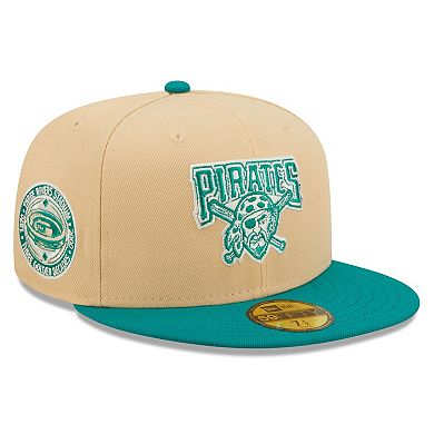 Men's New Era Natural/Teal Pittsburgh Pirates Mango Forest 59FIFTY fitted hat