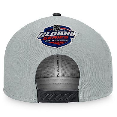 Men's Fanatics Branded Black/Gray San Jose Sharks 2022 Global Series Snapback Hat