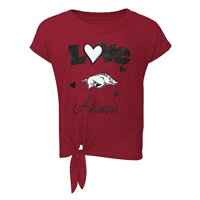 Toddler Cardinal/Black Arkansas Razorbacks Forever Love Team T-Shirt & Leggings Set