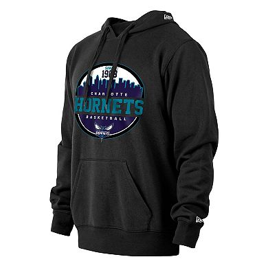 Men's New Era Black Charlotte Hornets Localized Pullover Hoodie