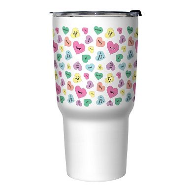 Candy Hearts Stainless Steel Travel Mug