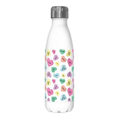 Candy Hearts Stainless Steel Water Bottle