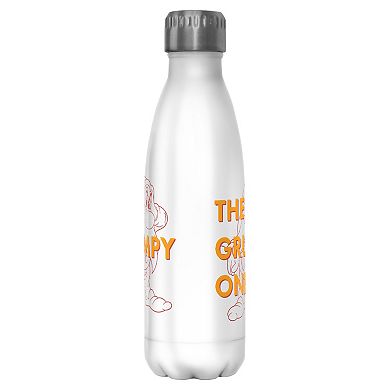 Snow White Grumpy Outlined Stainless Steel Water Bottle