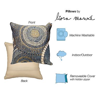 Liora Manne Marina Circles Indoor/Outdoor Pillow