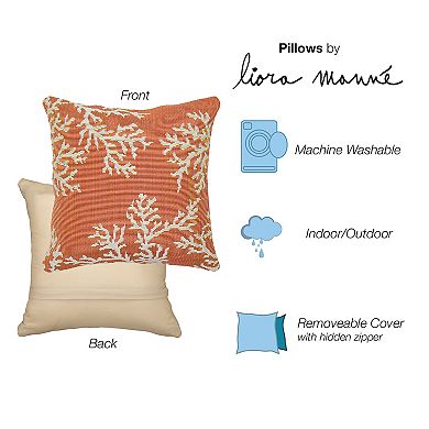 Liora Manne Marina Coral Edge Indoor/Outdoor Pillow