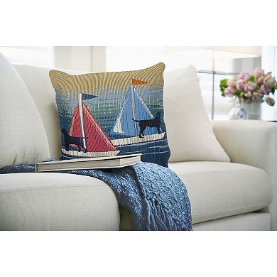 Liora Manne Marina See Spot Sail Indoor/Outdoor Pillow