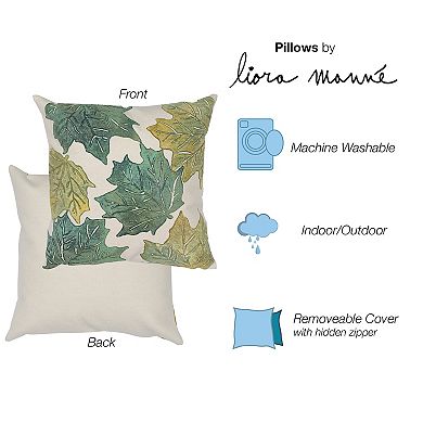 Liora Manne Visions IV Leaf Toss Indoor/Outdoor Pillow