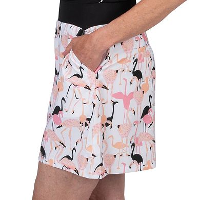 Women's Nancy Lopez Flamingo Woven Golf Shorts