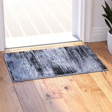 Masada Rugs Masada Rugs Trendz Collection 2'x3' Modern Contemporary Area Rug Mat in Gray, Black and White - Design Trz863