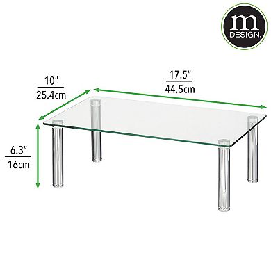 mDesign Large Flat Platform Riser Shelf for Laptop Computer or TV