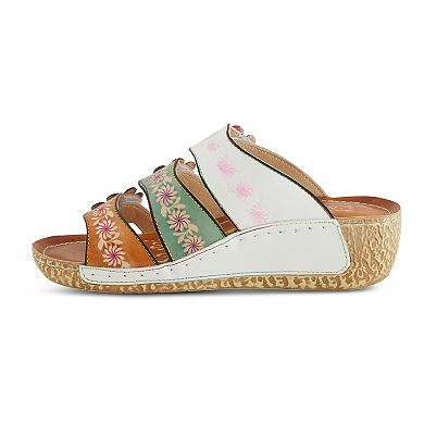 L'Artiste By Spring Step Rosamaria Women's Leather Slide Sandals