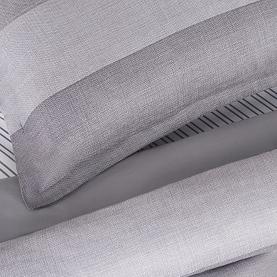 Serta?? Simply Clean Billy Textured Stripe Antimicrobial Complete Bedding Set with Sheets