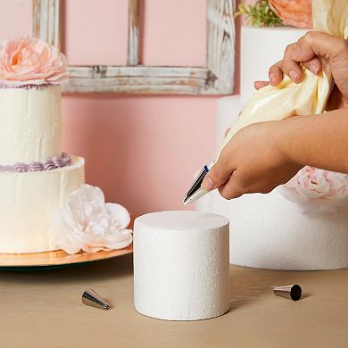 Foam Cake Dummies, 4" 6" 8" 10" Dummy Wedding Cake Rounds, 14.4 Inches Tall