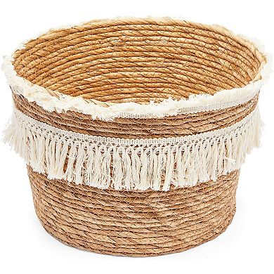 Okuna Outpost Woven Baskets for Storage, Round Basket (2 Sizes, 2 Pack)