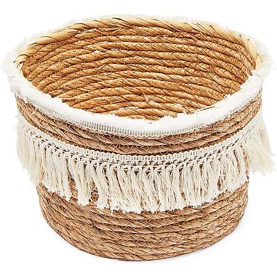 Okuna Outpost Woven Baskets for Storage, Round Basket (2 Sizes, 2 Pack)