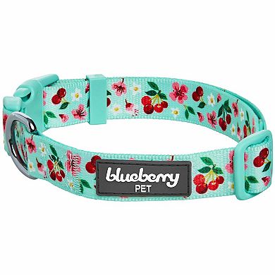 Blueberry Pet Dog Cherry Garden Floral Collar