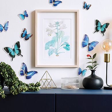 RoomMates Blue Butterfly Peel & Stick Wall Decals 10-piece Set