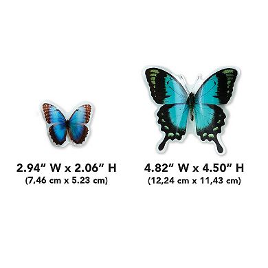 RoomMates Blue Butterfly Peel & Stick Wall Decals 10-piece Set