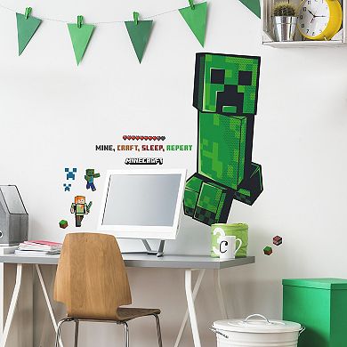RoomMates Minecraft Creeper Wall Decals 12-piece Set