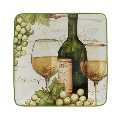 Certified International Meadow Brook Vineyard 4-pc. Canape Plate Set