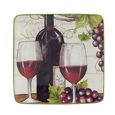 Certified International Meadow Brook Vineyard 4-pc. Canape Plate Set