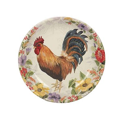 Certified International Floral Rooster 4-pc. Soup / Pasta Bowl Set