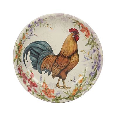 Certified International Floral Rooster 4-pc. Soup / Pasta Bowl Set