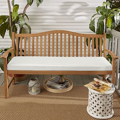 Sorra Home Solid Neutral 57-in. Indoor Outdoor Bench Cushion