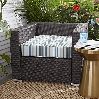 Sorra Home Outdoor/Indoor Corded Deep Seating Cushion - 25 x 23