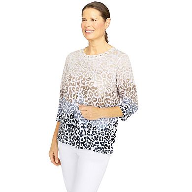 Women's Alfred Dunner Animal Ombre Knit Top