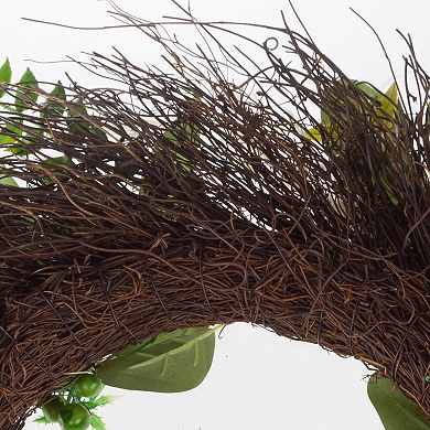 Pure Garden Sweet Anne Artificial Eucalyptus Wreath
