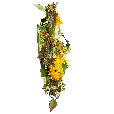 Pure Garden Artificial Sunflower Wreath