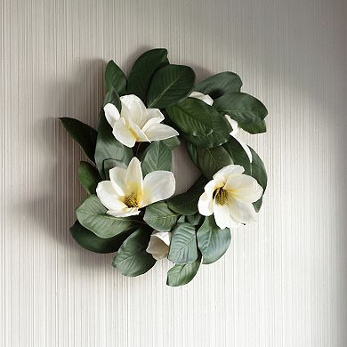 Pure Garden Artificial Magnolia Wreath