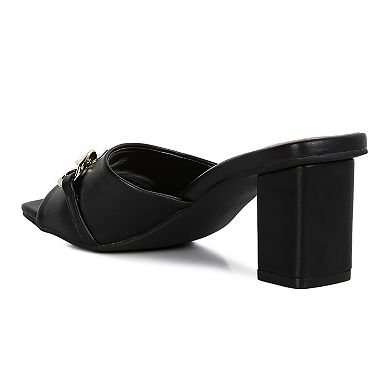 London Rag Hotshot Women's Heeled Slide Sandals