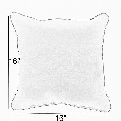 Sorra Home Outdoor/Indoor Knife Edge Pillow 2-piece Set - 16 x 16