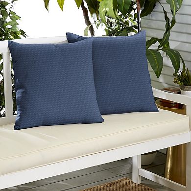 Sorra Home Outdoor/Indoor Knife Edge Pillow 2-piece Set - 16 x 16