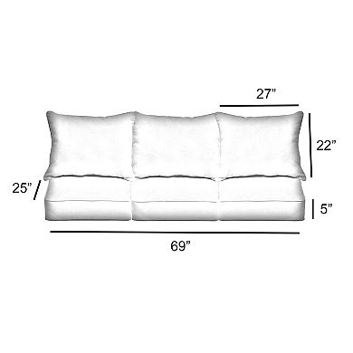 Sorra Home Midnight Outdoor/Indoor Deep Seating Pillow and Cushion Set