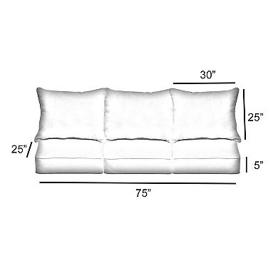 Sorra Home Midnight Outdoor/Indoor Deep Seating Pillow and Cushion Set