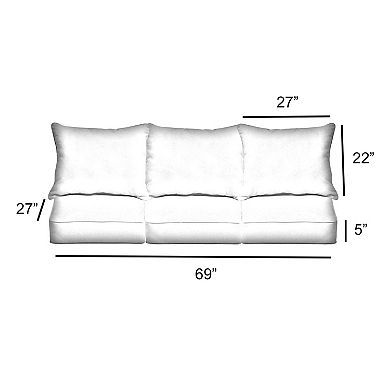 Sorra Home Midnight Outdoor/Indoor Deep Seating Pillow and Cushion Se