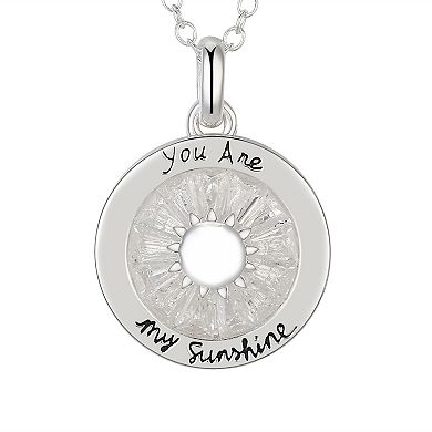 Brilliance Crystal "You Are My Sunshine" Sun Pendant Necklace