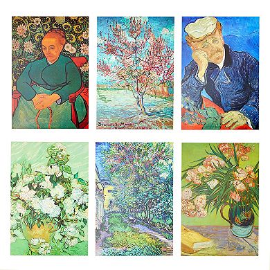 Set of 20 Unframed Vincent Van Gogh Wall Art Prints, Fine Art Posters for Gifts, Classroom, Office (13 x 19 In)