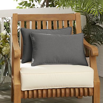 Sorra Home Indoor Outdoor 20 in. x 13 in. Corded Pillows 2-Piece Set